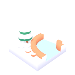 Snow Tile River Corner